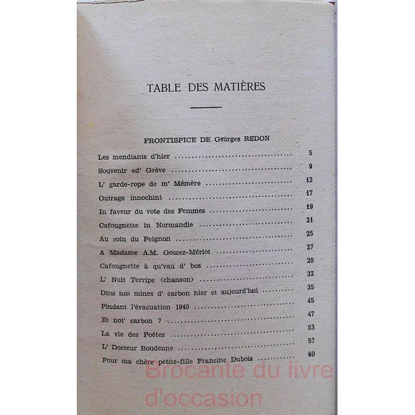 Poèmes posthumes Dans nos mines de charbon