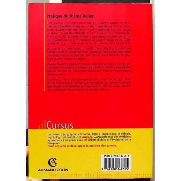 Pratique du thème italien-