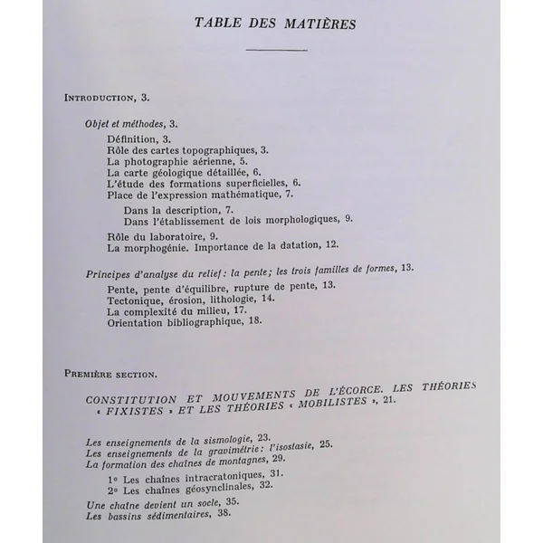 Precis De Geomorphologie - Troisieme Edition