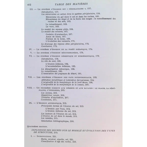 Precis De Geomorphologie - Troisieme Edition