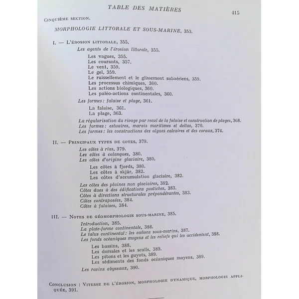 Precis De Geomorphologie - Troisieme Edition
