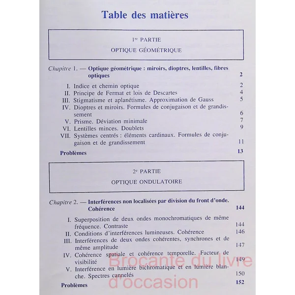 Problèmes résolus d'optique géométrique et ondulatoire-