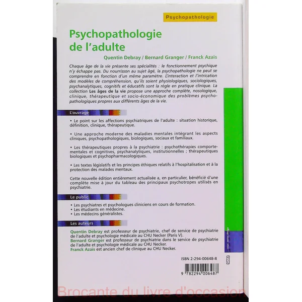 Psychopathologie de l'adulte-