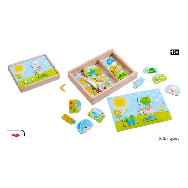 Puzzle en bois Méli-mélo d'animaux