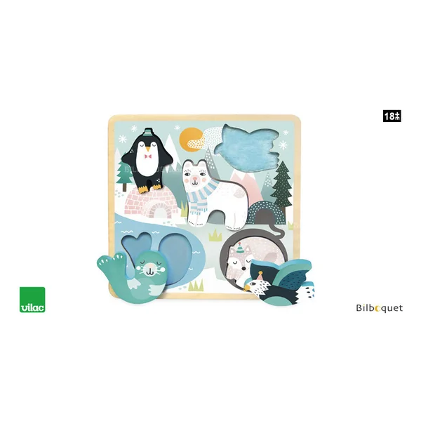 Puzzle/Encastrement tactile Banquise Michelle Carlslund