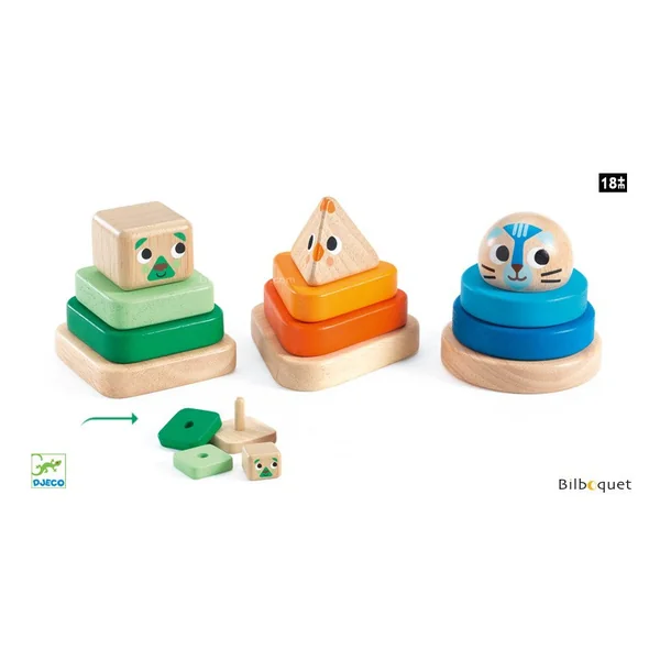 Pyramidou - Jeu de manipulation en bois