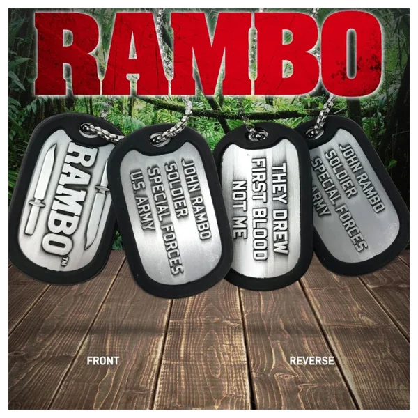 RAMBO Plaques Militaires John Rambo Fanattik