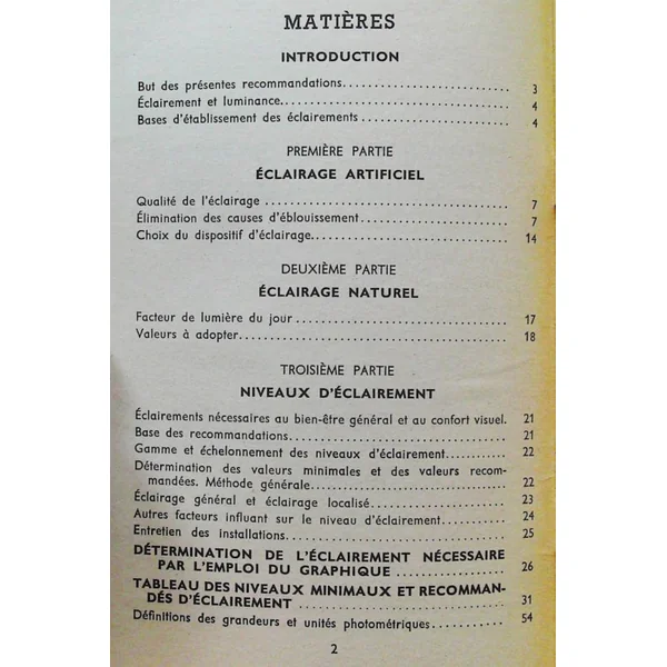 Recommandations relatives à l’éclairage des bâtiments et de leurs annexes