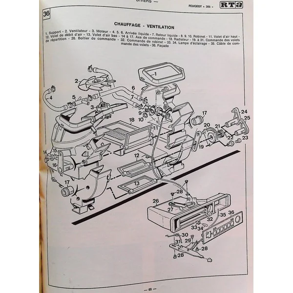Revue Technique Automobile - PEUGEOT 305 - 1982 à 1988