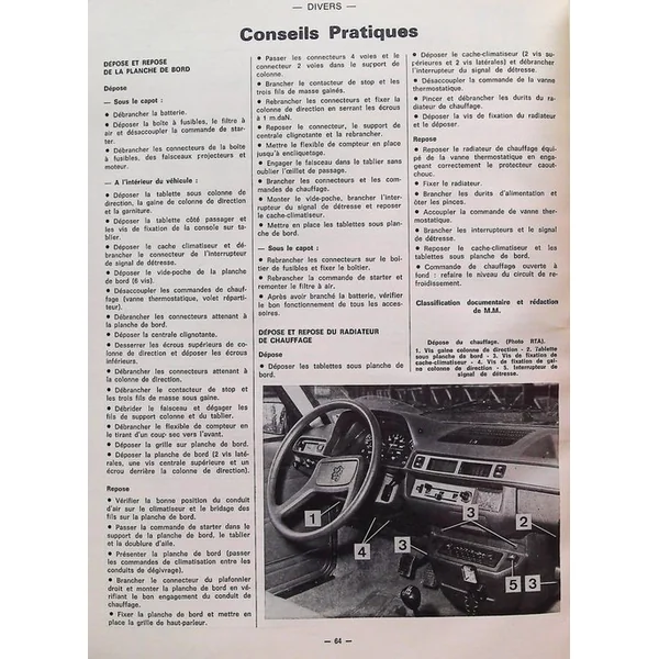 Revue Technique Automobile - PEUGEOT 305 - 1982 à 1988