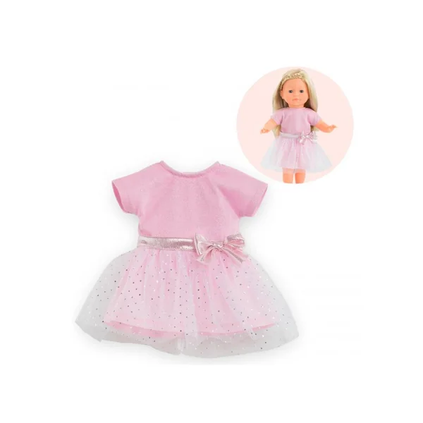 Robe à Paillettes Rose pour poupée ma Corolle
