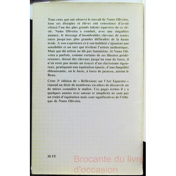 Réflexions sur l'art équestre 3ème édition-
