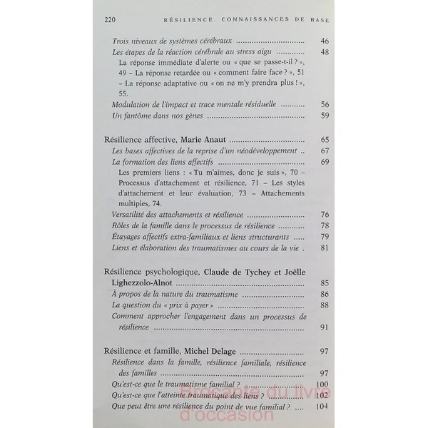Résilience connaissances de base
