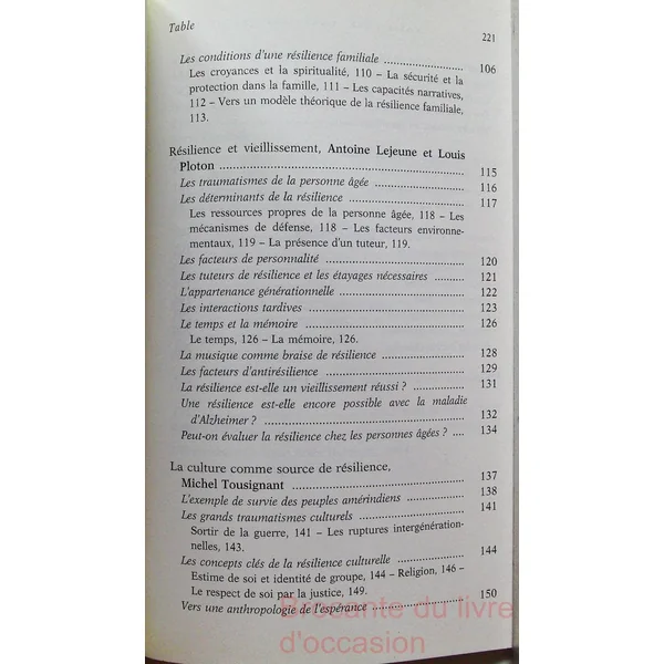 Résilience connaissances de base