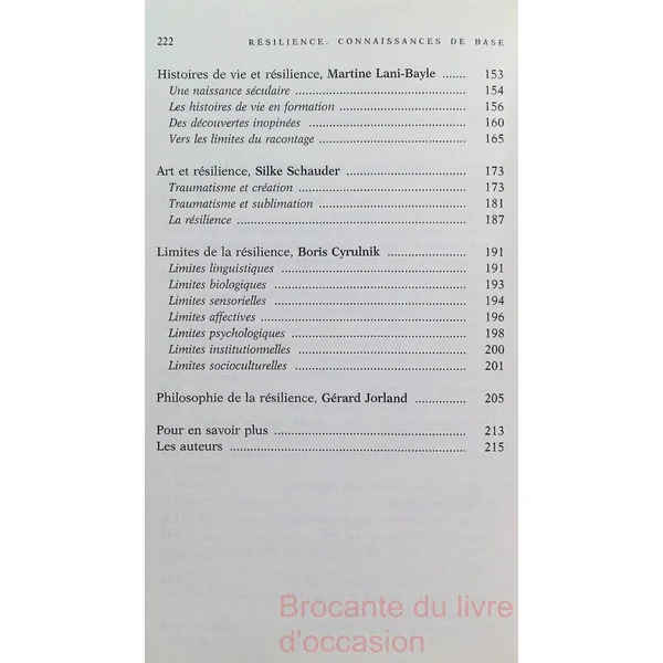 Résilience connaissances de base