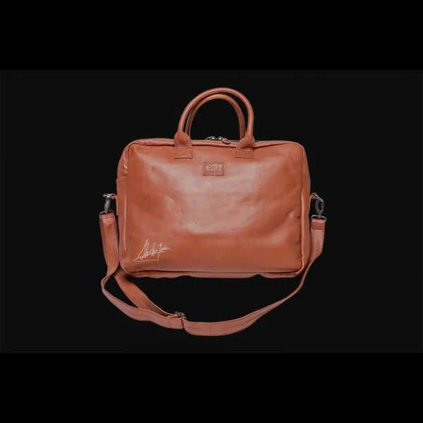 Sac Messenger bandoulière cuir Wayne Steve McQueen - Orange Havane 26325-2875