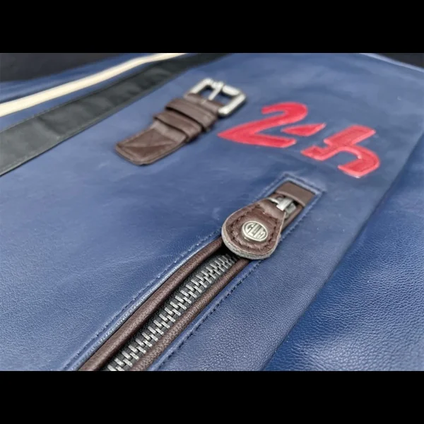 Sac à dos cuir 24h Le Mans - Bleu Royal 26064