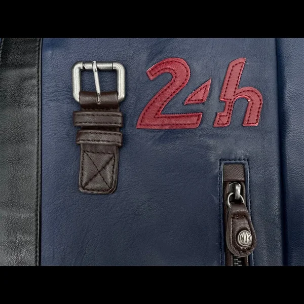 Sac à dos cuir 24h Le Mans - Bleu Royal 26064