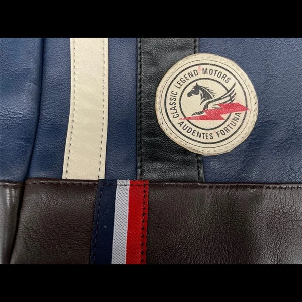 Sac à dos cuir 24h Le Mans - Bleu Royal 26064