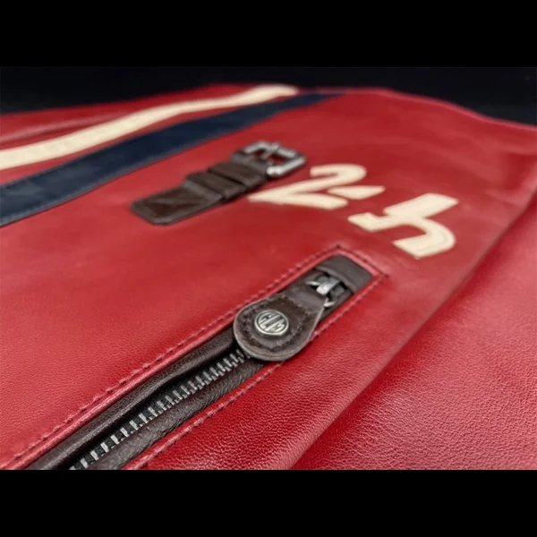 Sac à dos cuir 24h Le Mans - Rouge 26064
