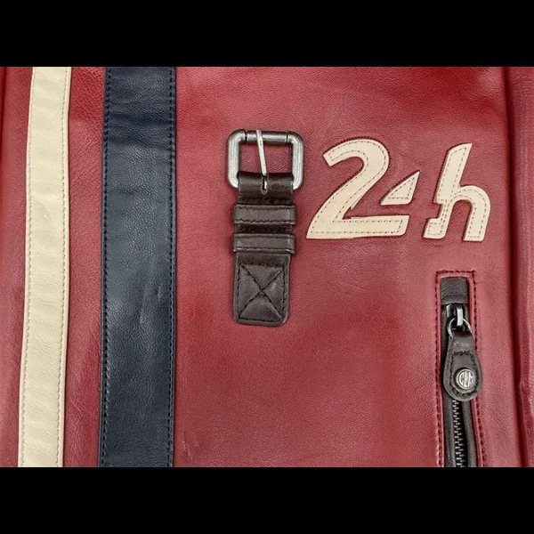 Sac à dos cuir 24h Le Mans - Rouge 26064