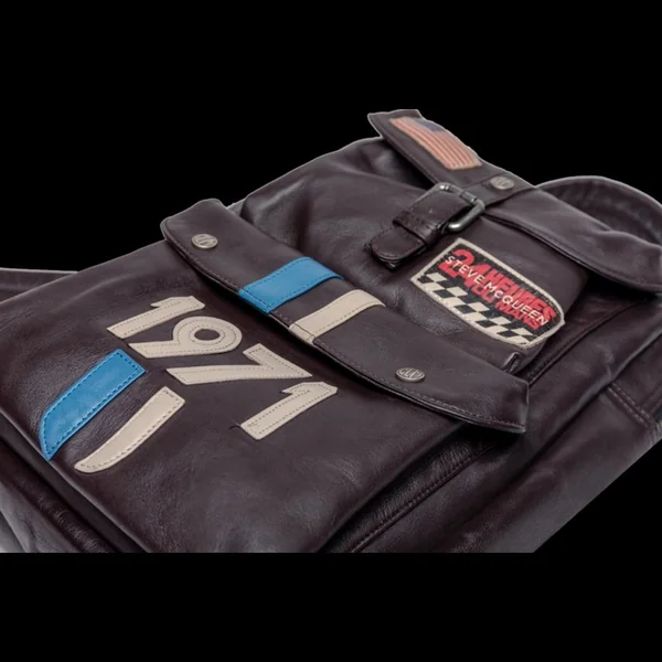 Sac à Dos Cuir Steve McQueen 24H Du Mans Matt Marron