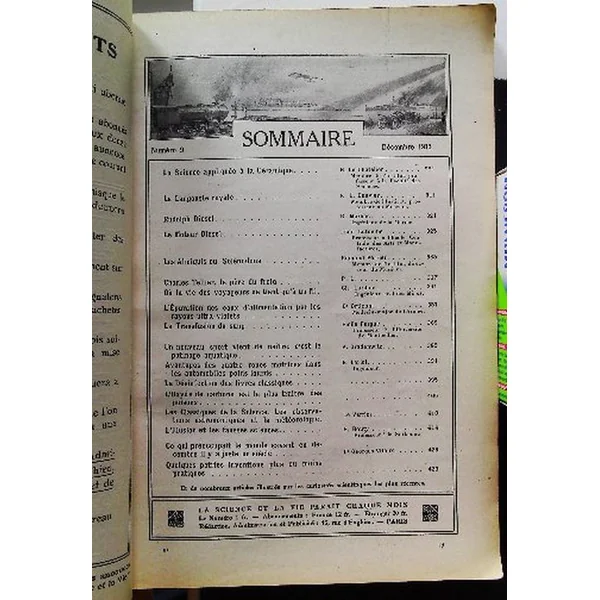 SCIENCE ET LA VIE. Nunméro 9 Décembre 1913