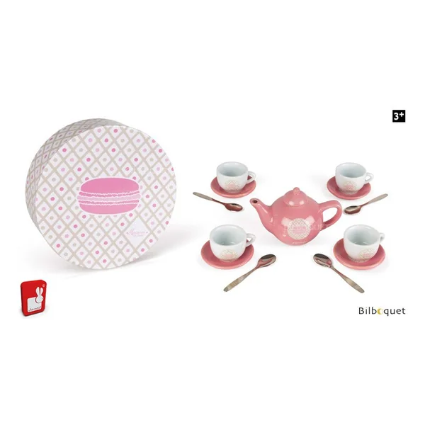 Service à Thé Macaron avec 14 accessoires