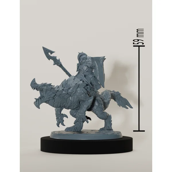 Set cavaliers nains sur dragonneaux de lave
