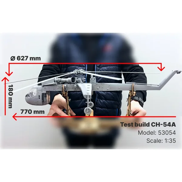 Sikorsky CH-54A Tarhe, US Heavy Helicopter (100% nouveaux moules)