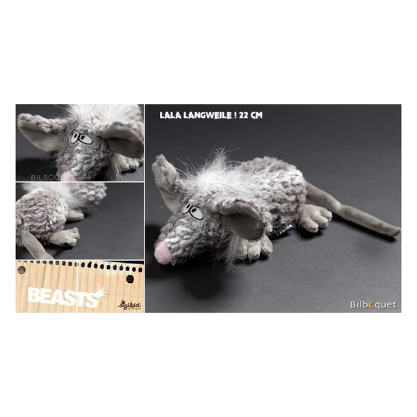Souris Lala Langweile - Peluche loufoque 22cm