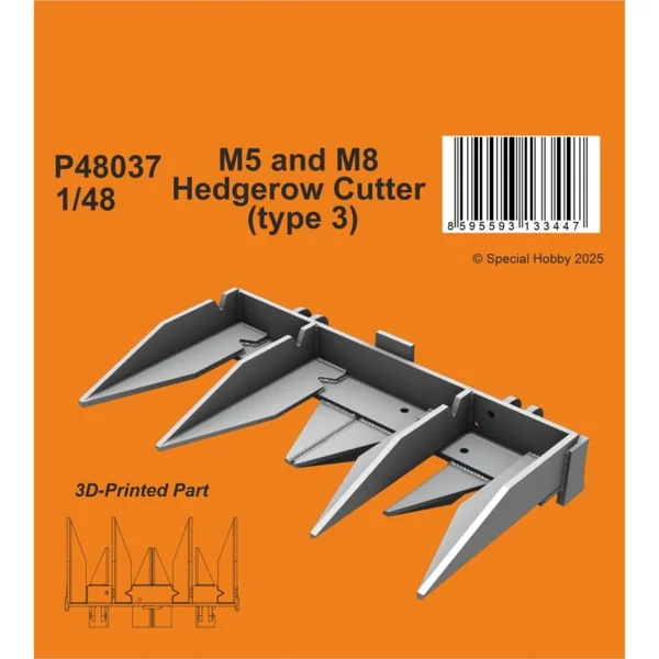 SPECIAL HOBBY 129-P48037 M5 AND M8 HEDGEROW CUTTER TYPE 3 1/48