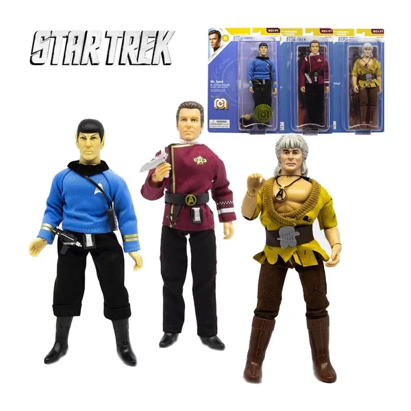 STAR TREK Pack Figurines Kirk, Spock, Khan MC Mego
