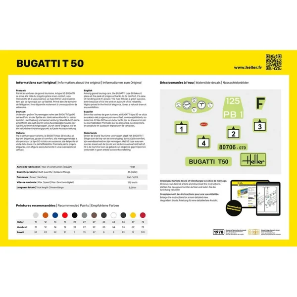 STARTER KIT (Kit de démarrage) Bugatti T 50