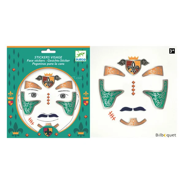 Sticker visage - Tatouage Chevalier