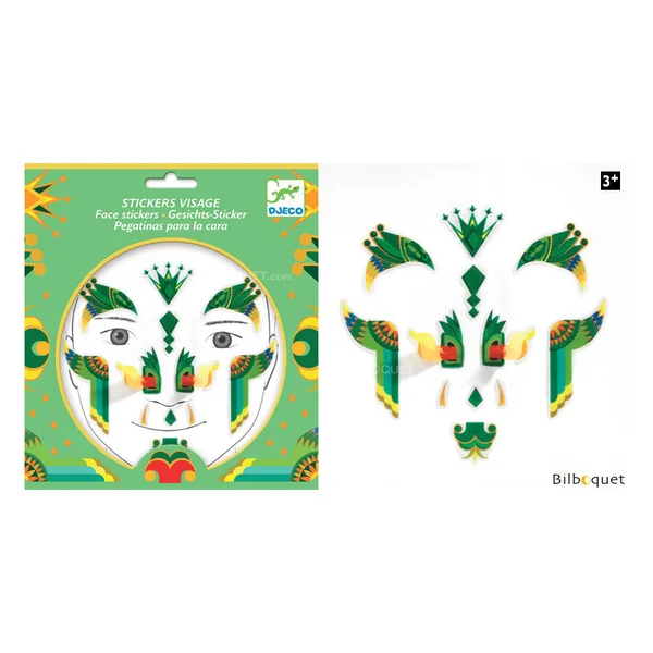 Sticker visage - Tatouage Dragon