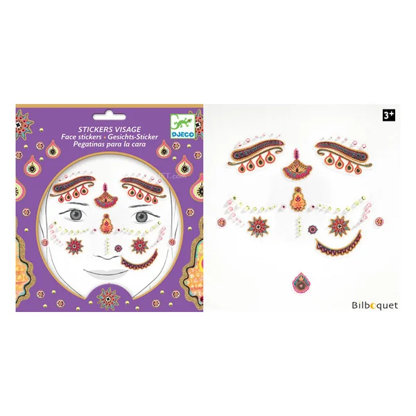 Sticker visage - Tatouage Princesse India