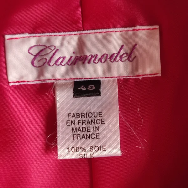 Superbe ensemble fushia en soie de chez Clairmodel (ku2)