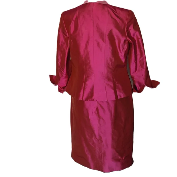 Superbe ensemble fushia en soie de chez Clairmodel (ku2)