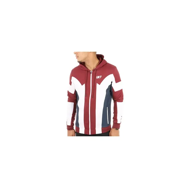 Sweat Zippé Capuche Unkut Berlin Bordeaux Blanc Bleu Marine