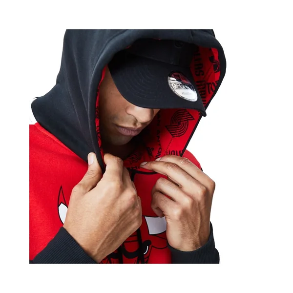 Sweat à Capuche New era NBA Block Chicago Bulls