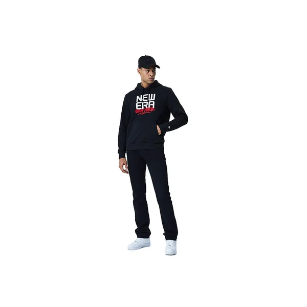 Sweat à capuche noir à graphique New York