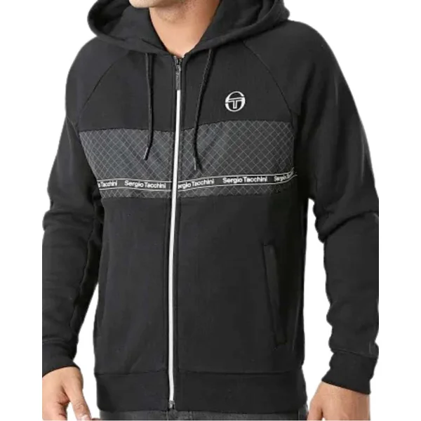 Sweat à Capuche Zippé Sergio Tacchini Nosmud Noir
