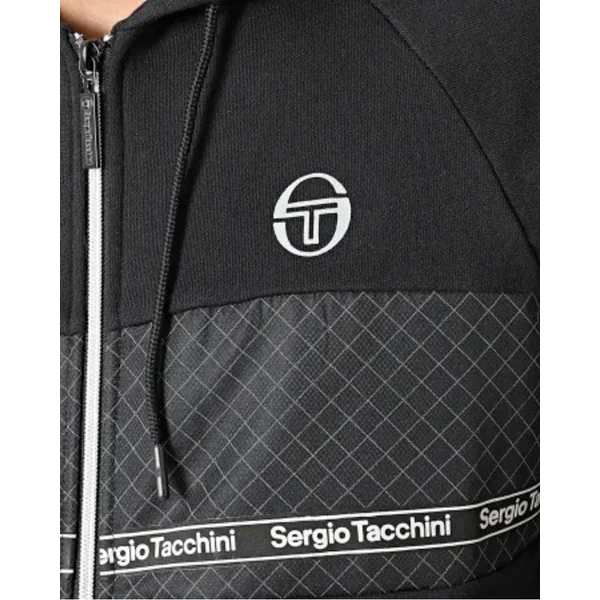 Sweat à Capuche Zippé Sergio Tacchini Nosmud Noir
