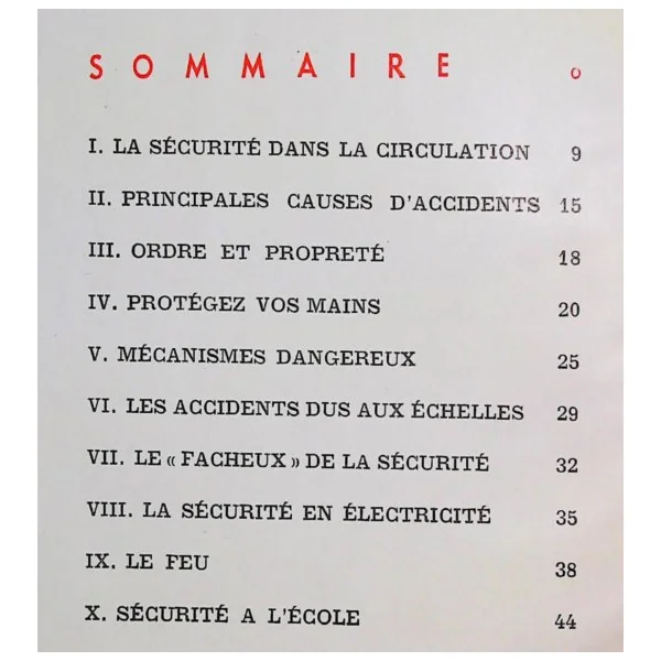 Sécurité d'abord-gestes de sécurité