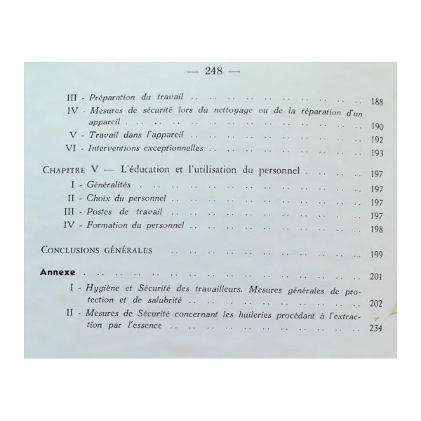 Sécurité et hygiène dans l'industrie de l'huilerie