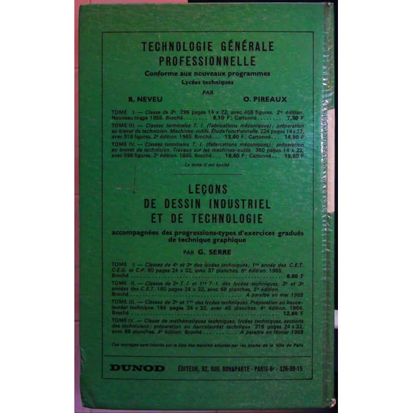 Technologie De Construction - Tome 1. Liaison Des Pieces Mecaniques