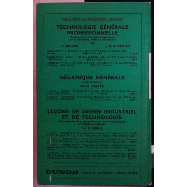 Technologie de construction tome 2 fonctions mecaniques elementaires