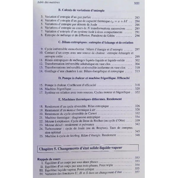 Thermodynamique - Problèmes résolus, 1re année