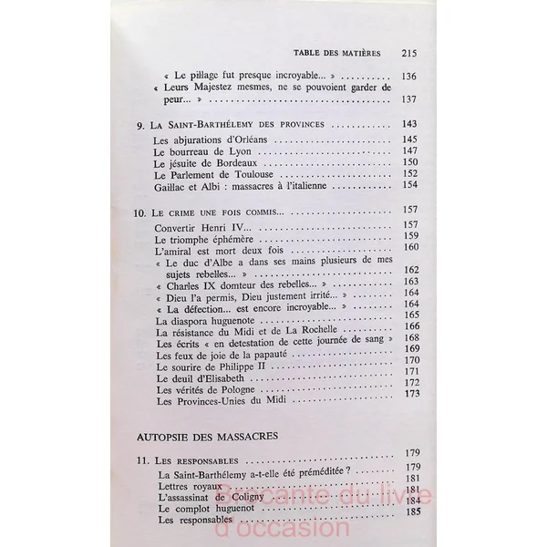 Tocsin pour un massacre. La saison des Saint-Barthélémy.